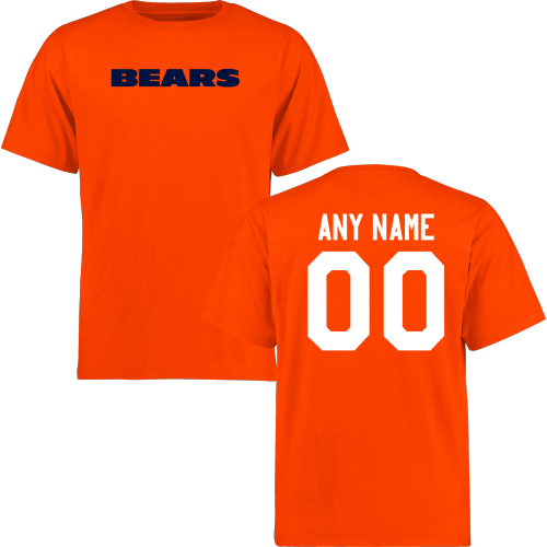 Men Chicago Bears Design-Your-Own Short Sleeve Custom NFL T-Shirt->->Sports Accessory